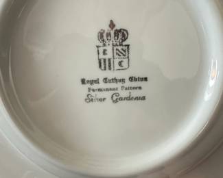 Royal Cathay China Silver Gardenia Pattern Plate