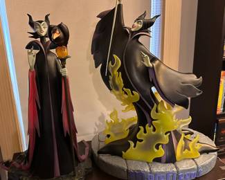Collectible Maleficent Statues (one of the left has some damage but still in great condition)