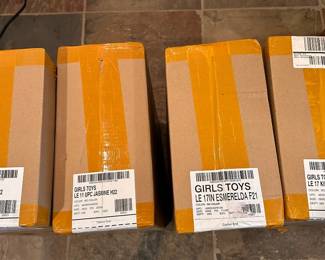 Collection of Disney Store Collectible Dolls: Cinderella Walt Disney World 50th Anniversary, Jasmine from Aladdin, Esmerelda from The Hunchback of Notre Dame and Kida from Atlantis