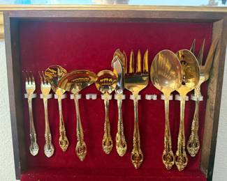 Gold p flatware