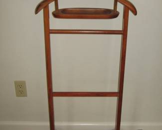 $15 valet solid cherry (?)  43"H  x 18"W  