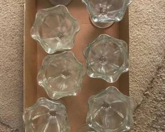 $8  eight vintage parfait glass cups