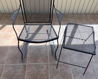 Patio Rocker with Side Table