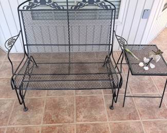 Patio Glider with Side Table 
