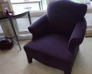 PURPLE ARMED SIDE CHAIR