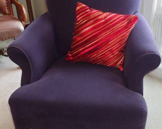 PURPLE ARMED SIDE CHAIR