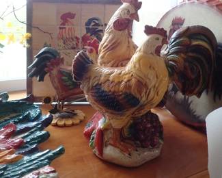 ROOSTERS LOTS OF ROOSTERS