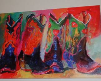 COWBOY BOOTS WALL DECOR