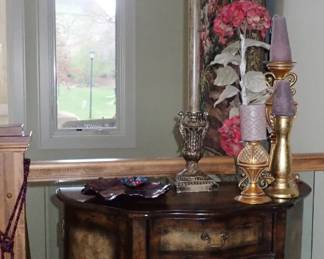 DOOR & DRAWER PAINTED CABINET - TALL LAMP 