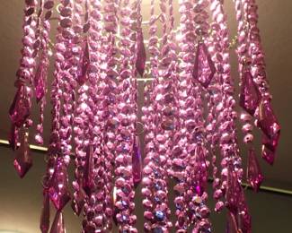 PURPLE GLASS HANGING 