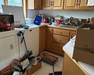Laundry room with misc. cleaning supplies