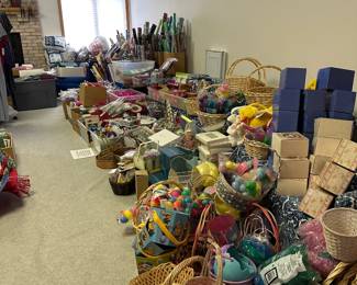 Wrapping paper & supplies AND Easter baskets & decor
