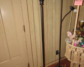 Stained glass hummingbird floor lamp