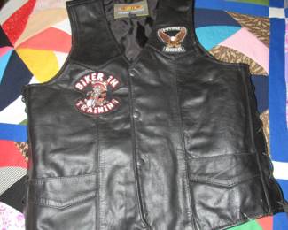 Harley leather vest