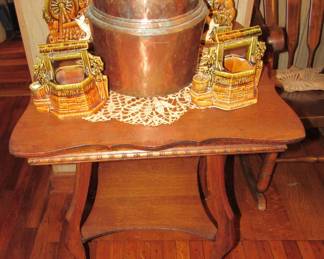 Antique oak parlor table