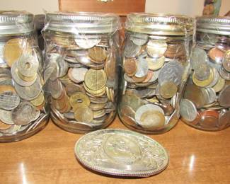Foreign coins in 4lb lots