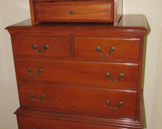 Solid maple chest on chest