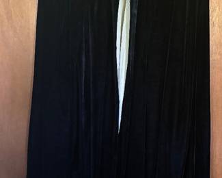 Antique black velvet cape with beautiful antique buttom
