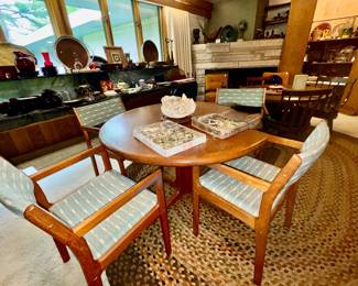 MCM game table, Danish Walnut