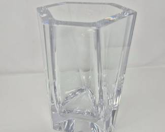Orrefors Sweden Hexagonal Crystal Vase