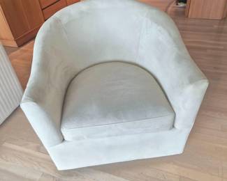Pottery Barn Microfiber Swivel Chair