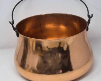 Polished Copper Hearth Cauldron