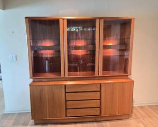 MCM Nordic Furniture Buffet Hutch Two-Piece