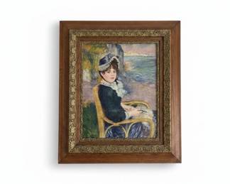 Portrait of a Woman in a Blue Dress  After Edgar Degas