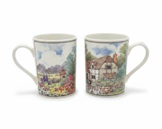 Queens China Cottage Gardens Mugs Set of 