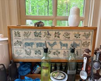 Vintage Embroidered Herbal Sampler with Farm Animals fourth image