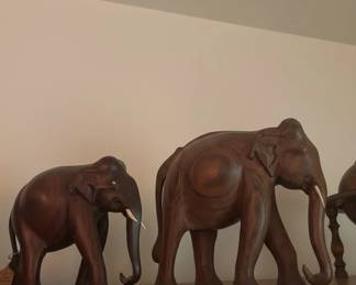 Carved Wooden Elephants second image