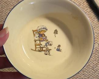 Lenox Special Childs Bowl with Nursery Rhyme Illustration  L Pattern