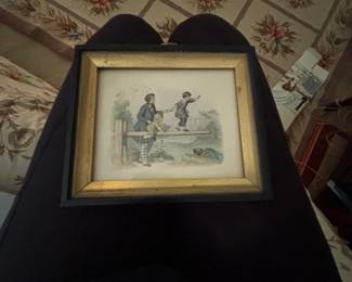 Framed Print of Children on a Plank by Ernest Nister