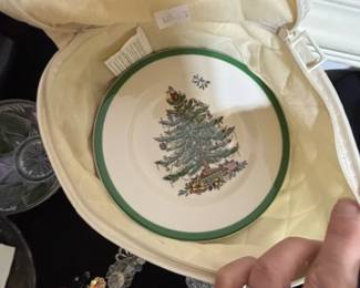 Spode Christmas Tree Dinner Plates Set of 