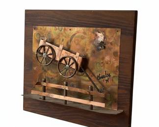 Charles Chuck Copper  Wood Wall Art  Wagon  Well sixth image