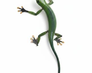 Metal Gecko Lizard Sculpture