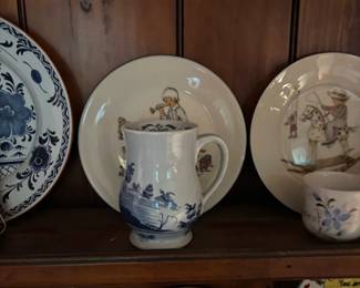 Spode The Fables Blue and White Pitcher second image