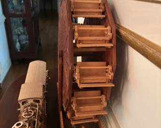 Wooden Mechanical Model Ferris Wheel and Train Set second image