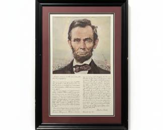 Abraham Lincoln Gettysburg Address Commemorative Print second image