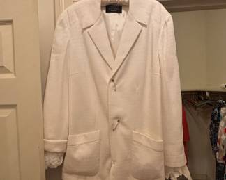 Dana Buchman Woman White Textured Blazer