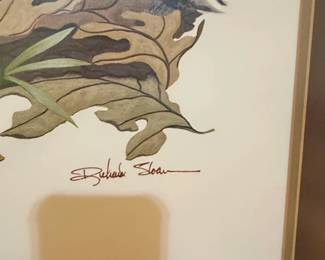 Richard Sloan Signed Robin Lithograph Print fourth image