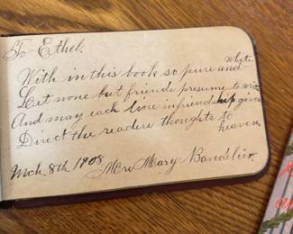 “Autograph Album • 1908–1910 • Handwritten Friendship Verses & Signatures • Indiana Provenance”