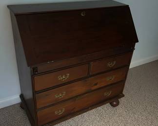 Chippendale Style Mahogany Secretary Desk fourth image