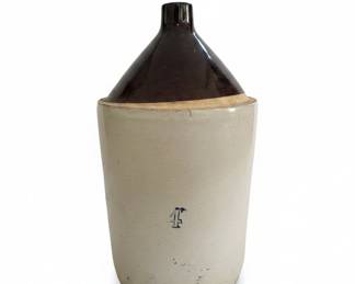 Gallon Stoneware Crock with Cobalt Blue Stenciled
