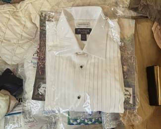Jos. A. Bank Reserve Pleated Front Tuxedo Shirt