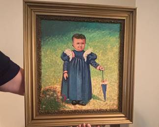 Portrait of a Child with an Umbrella