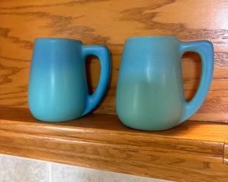 Van Briggle matte coffee mugs