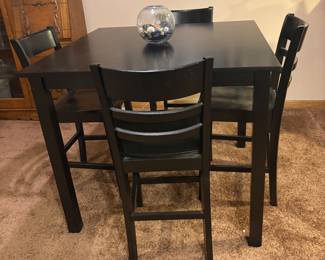 Pub table and four chairs