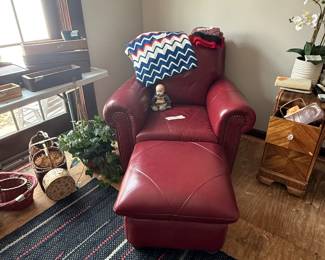 Leather Chair and ottoman