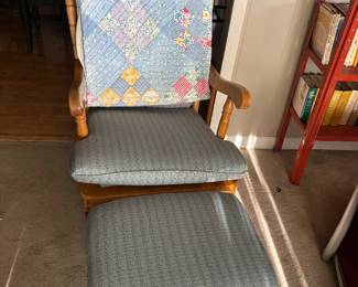 Glider rocker with ottoman 